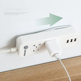 Socket Fixer, Self-Adhesive Power Strip Holder, Wall Mounted Sticker Household, Plug-in Line Board Holder